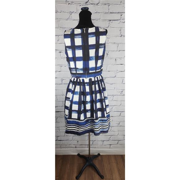 Eliza J Dress Womens 10 Plaid Cocktail Fun Flirty preppy classic cocktail party - Picture 2 of 12